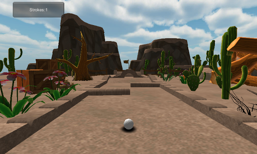 Cartoon desert mini golf 3D