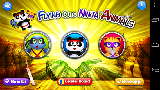 Flying Cute Ninja Animals