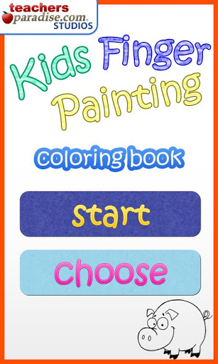 kids finger painting coloring