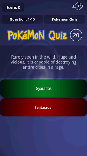 Pokemon Quiz - I generation