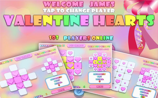 Valentine Hearts: Match 3 Puzzle