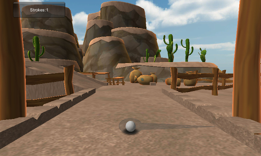 Cartoon desert mini golf 3D