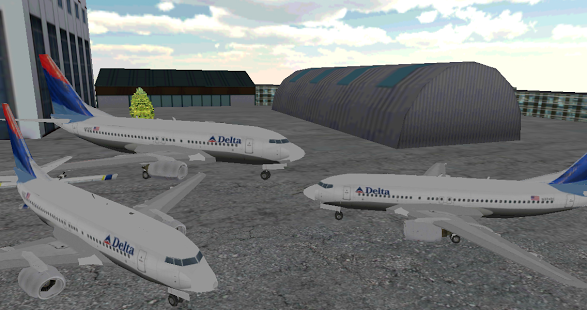 Airport 3D airplane parking