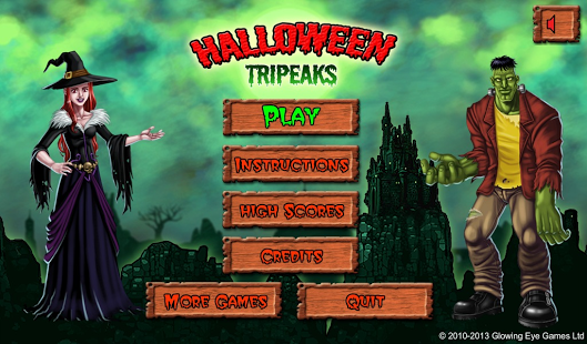 halloween tripeaks solitaire full screen